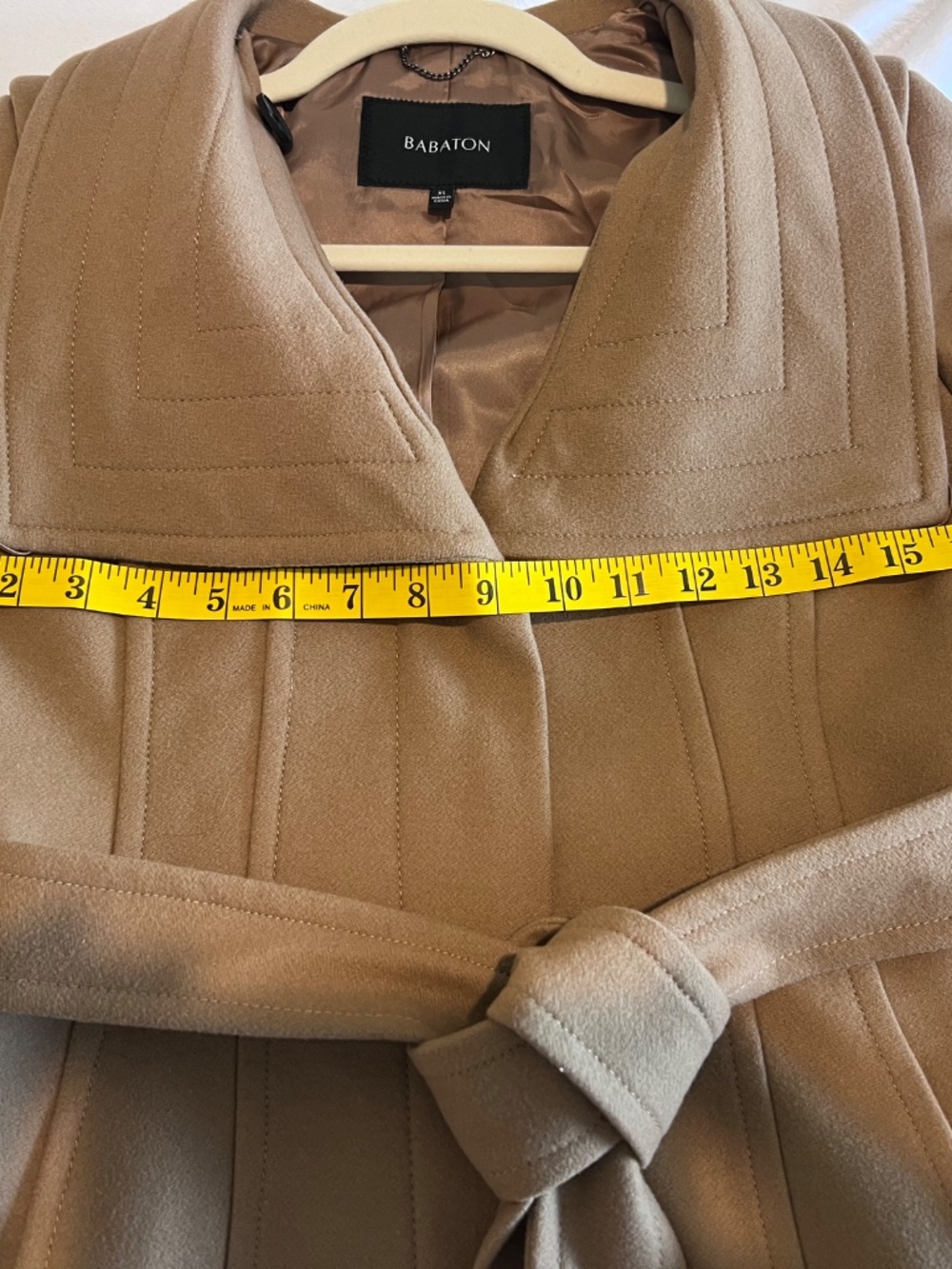 Cashmere & Virgin Wool Babaton by Aritzia "The Connor Coat" XS Belted - Picture 9 of 17